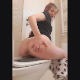 A brunette woman glances back at the camera while taking a hard, wide shit sitting on a toilet. She washes her ass over the bathroom sink when finished. Presented in 720P vertical HD format. About 8 minutes.